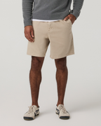 Benton Twill Elastic Waist Short 8 | Limestone
