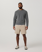 Benton Twill Elastic Waist Short 8 | Limestone