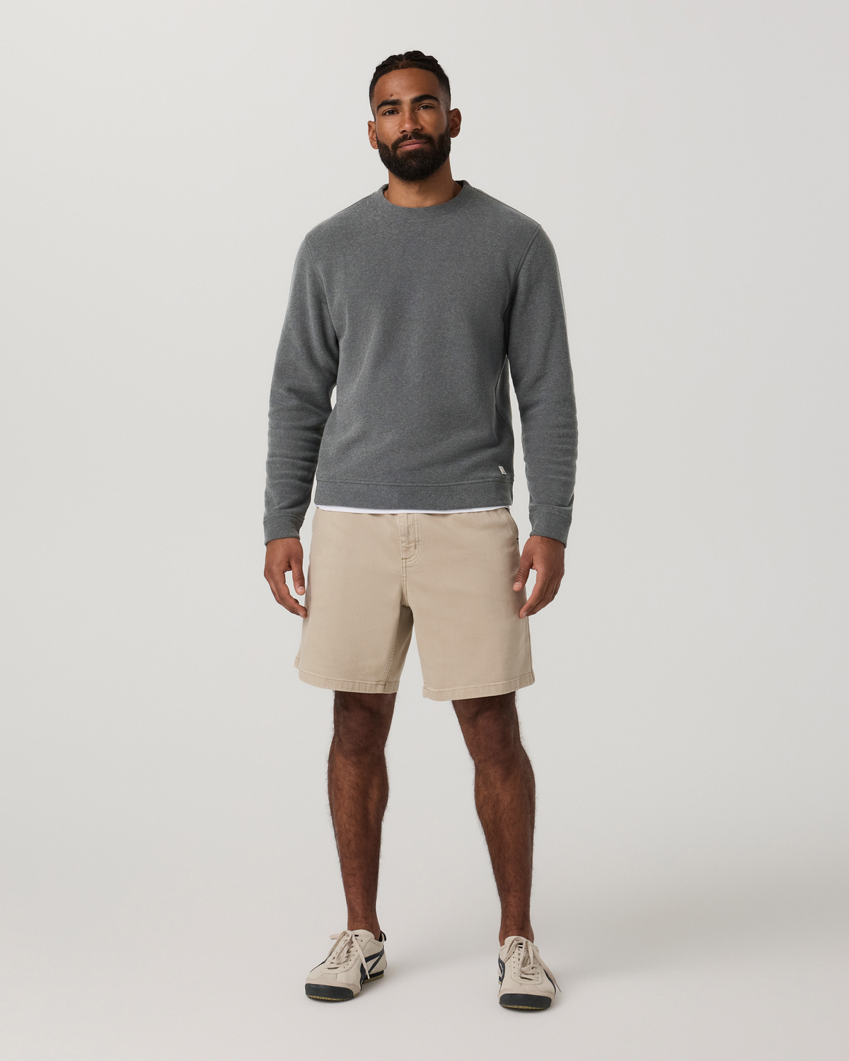Benton Twill Elastic Waist Short 8 | Limestone