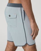Cruise Boardshort 7 | Blue Haze Linen Texture