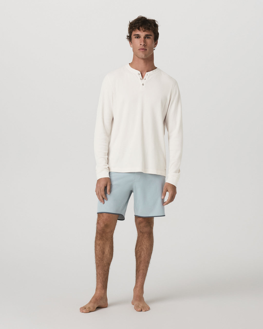 Cruise Boardshort 7 | Blue Haze Linen Texture