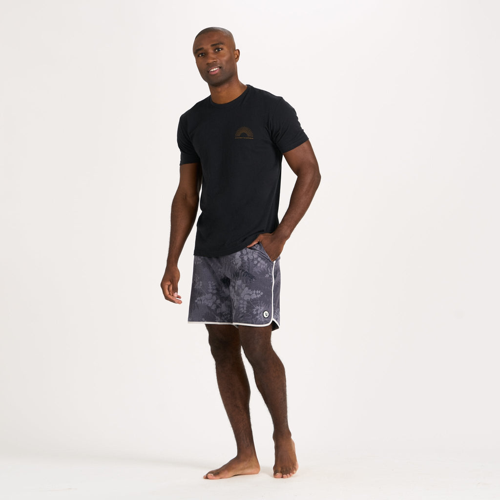 Cruise Boardshort | Charcoal Vintage Leaf
