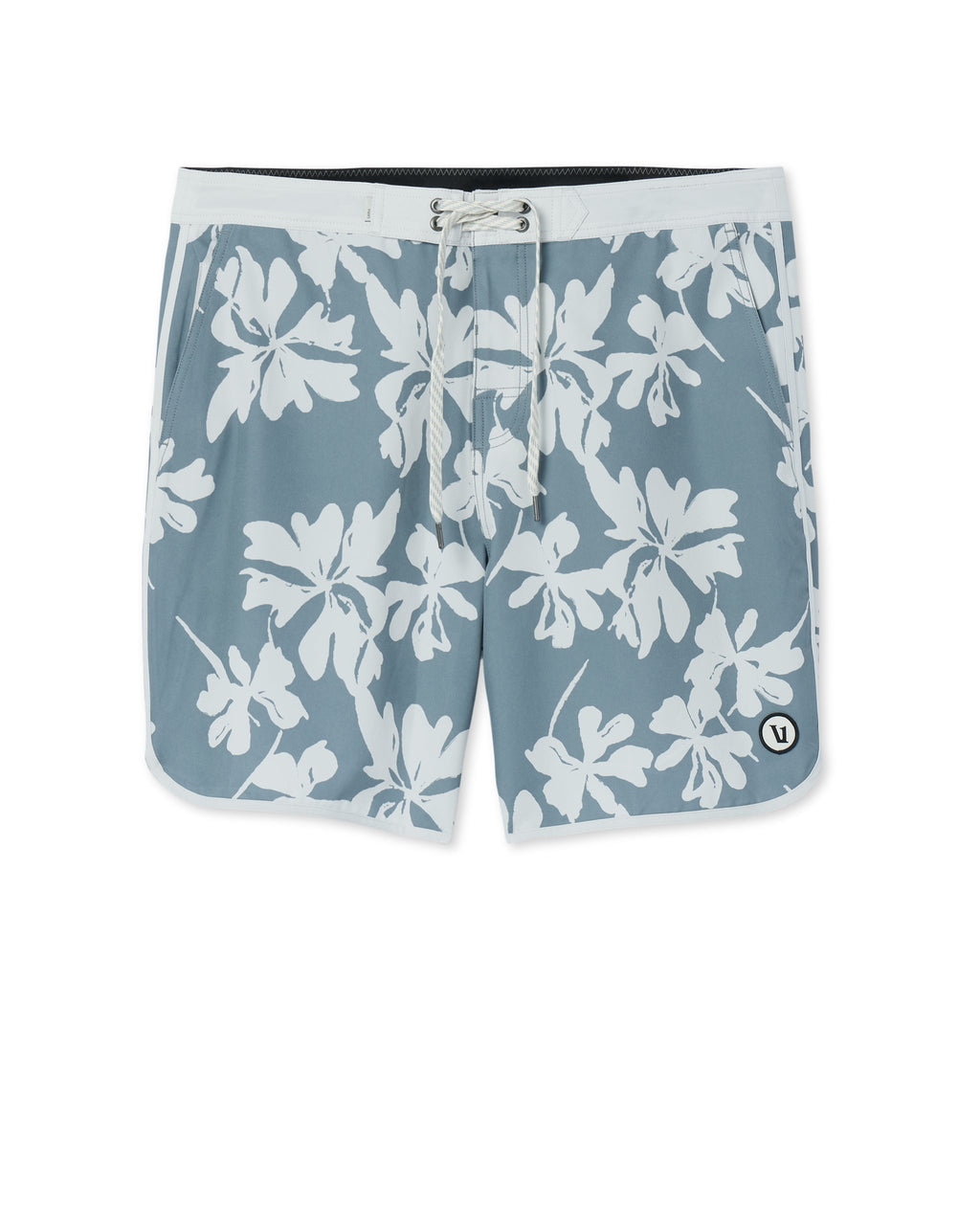 Cruise Boardshort | Dusty Blue Plumeria