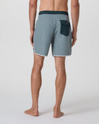 Cruise Boardshort 7 | Dusty Blue Linen Texture