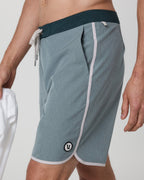Cruise Boardshort 7 | Dusty Blue Linen Texture