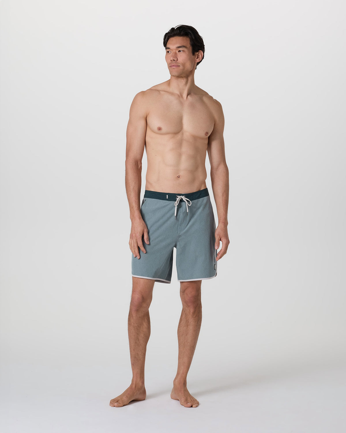 Cruise Boardshort 7 | Dusty Blue Linen Texture