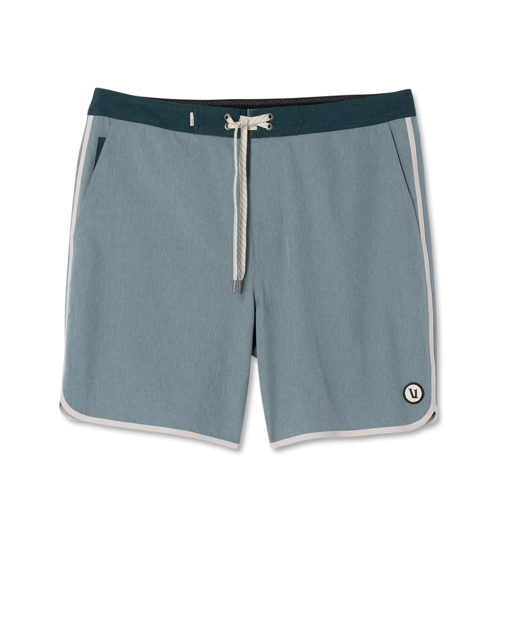 Cruise Boardshort 7 | Dusty Blue Linen Texture