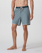 Cruise Boardshort 7 | Dusty Blue Linen Texture