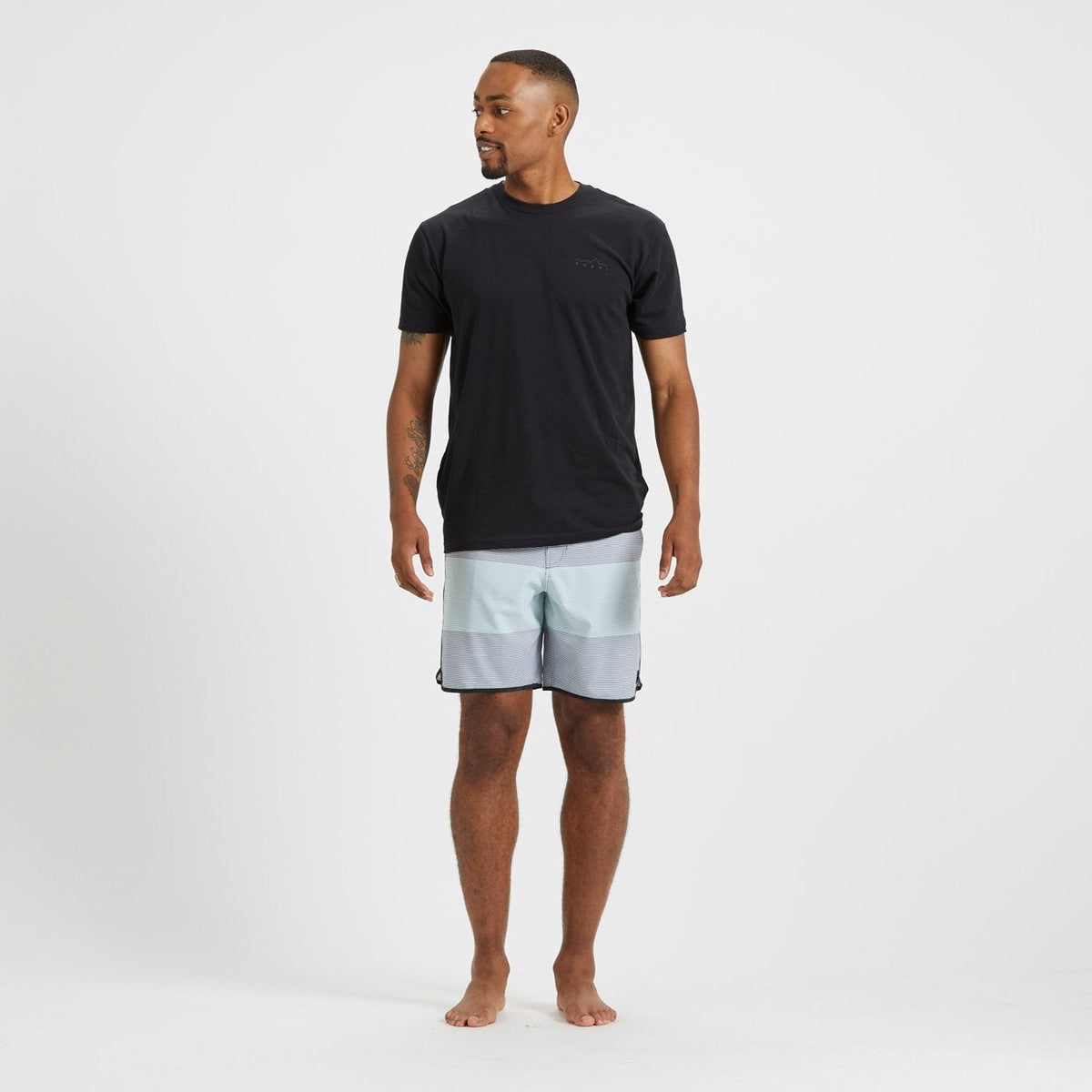Cruise Boardshort | Grey Sea Glass Wave Stripe