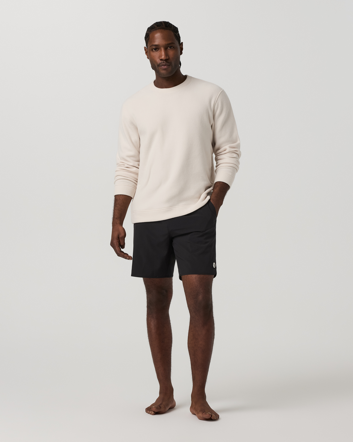 Cruise Boardshort 7 | Black Solid Waistband