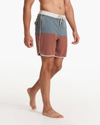 Cruise Boardshort | Lake Hazelnut Linen Texture Block
