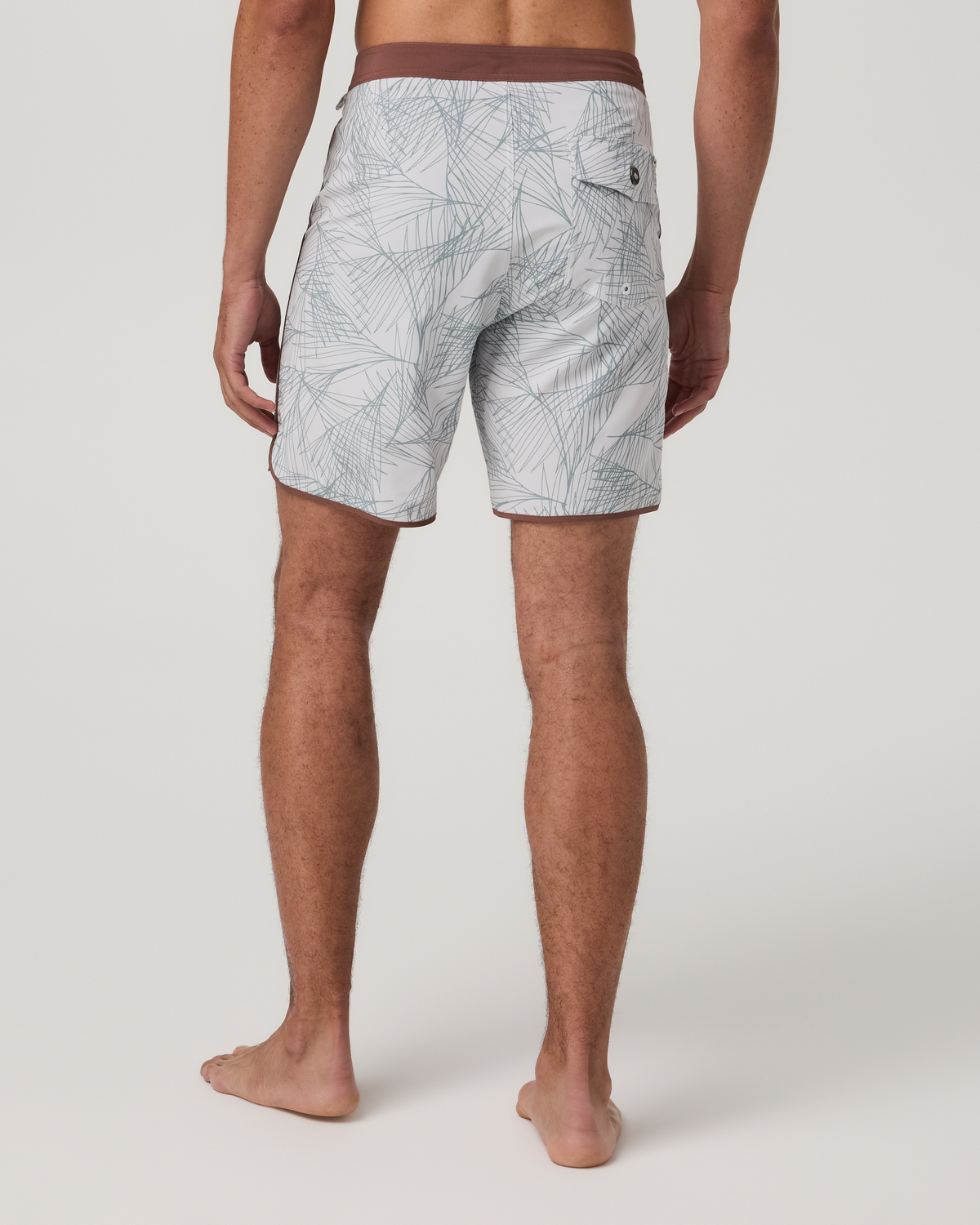 Cruise Boardshort 7 | Misty Blue Palm Shadow