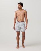 Cruise Boardshort 7 | Misty Blue Palm Shadow