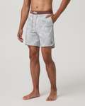 Cruise Boardshort 7 | Misty Blue Palm Shadow