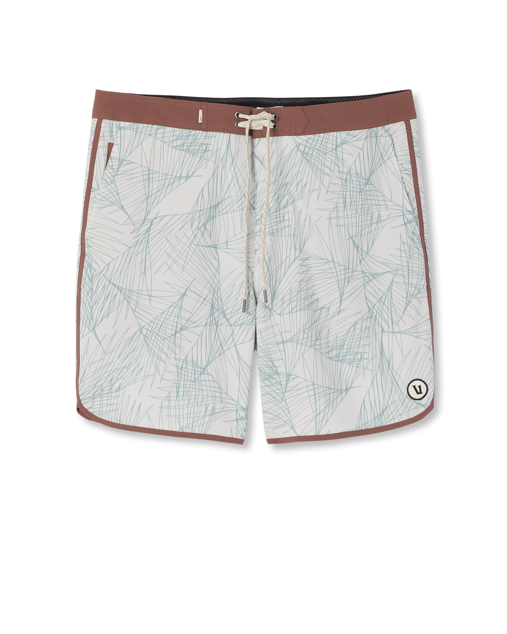 Cruise Boardshort 7 | Misty Blue Palm Shadow
