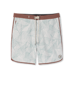 Cruise Boardshort 7 | Misty Blue Palm Shadow
