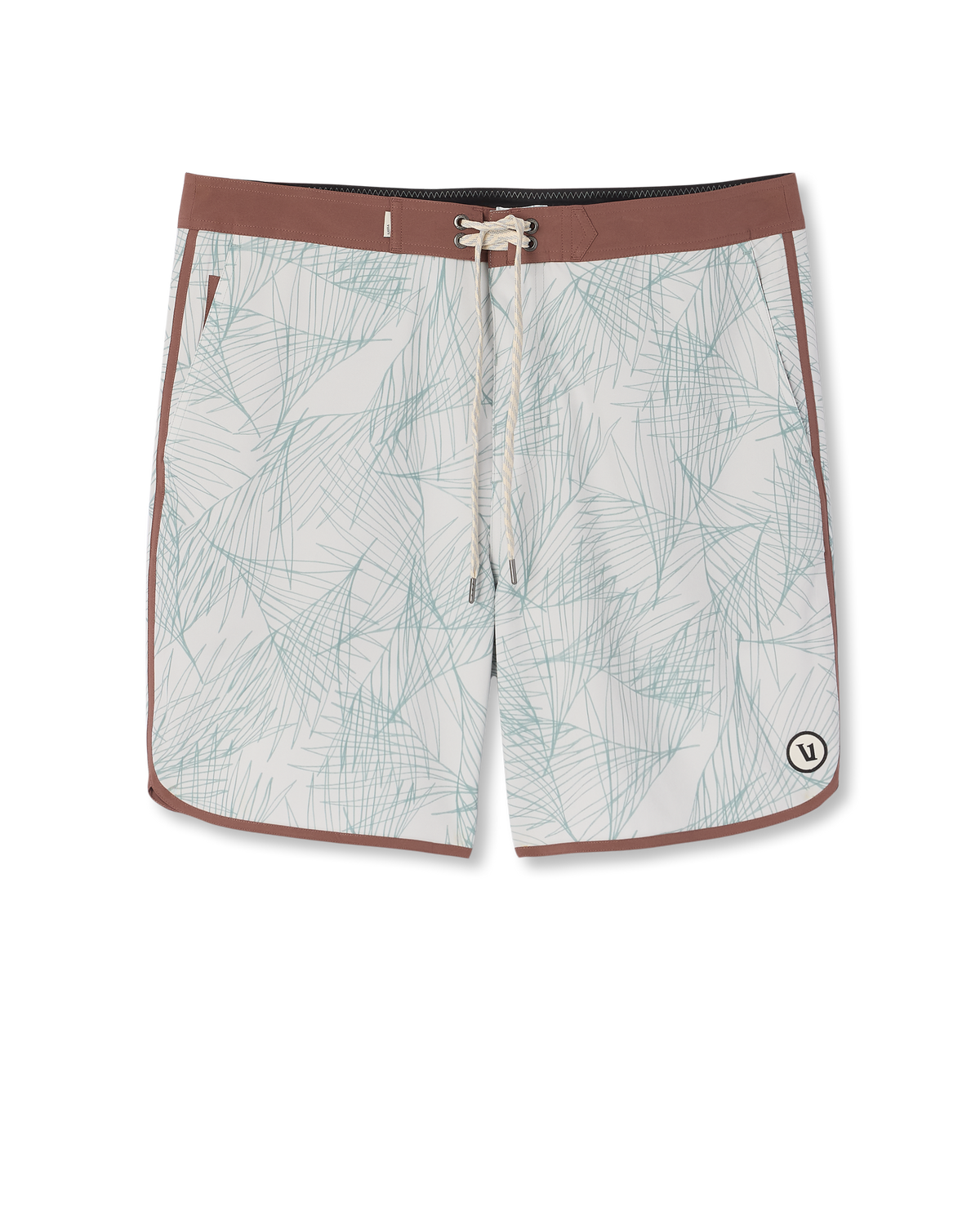 Cruise Boardshort 7 | Misty Blue Palm Shadow