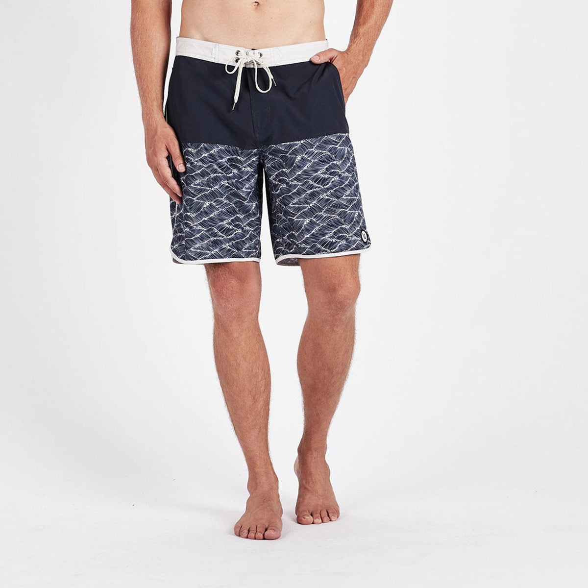 Cruise Boardshort | Navy Wave Block