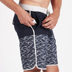 Cruise Boardshort | Navy Wave Block