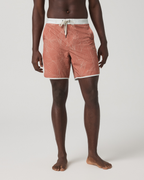 Cruise Boardshort 7 | Vintage Red Palm Shadow