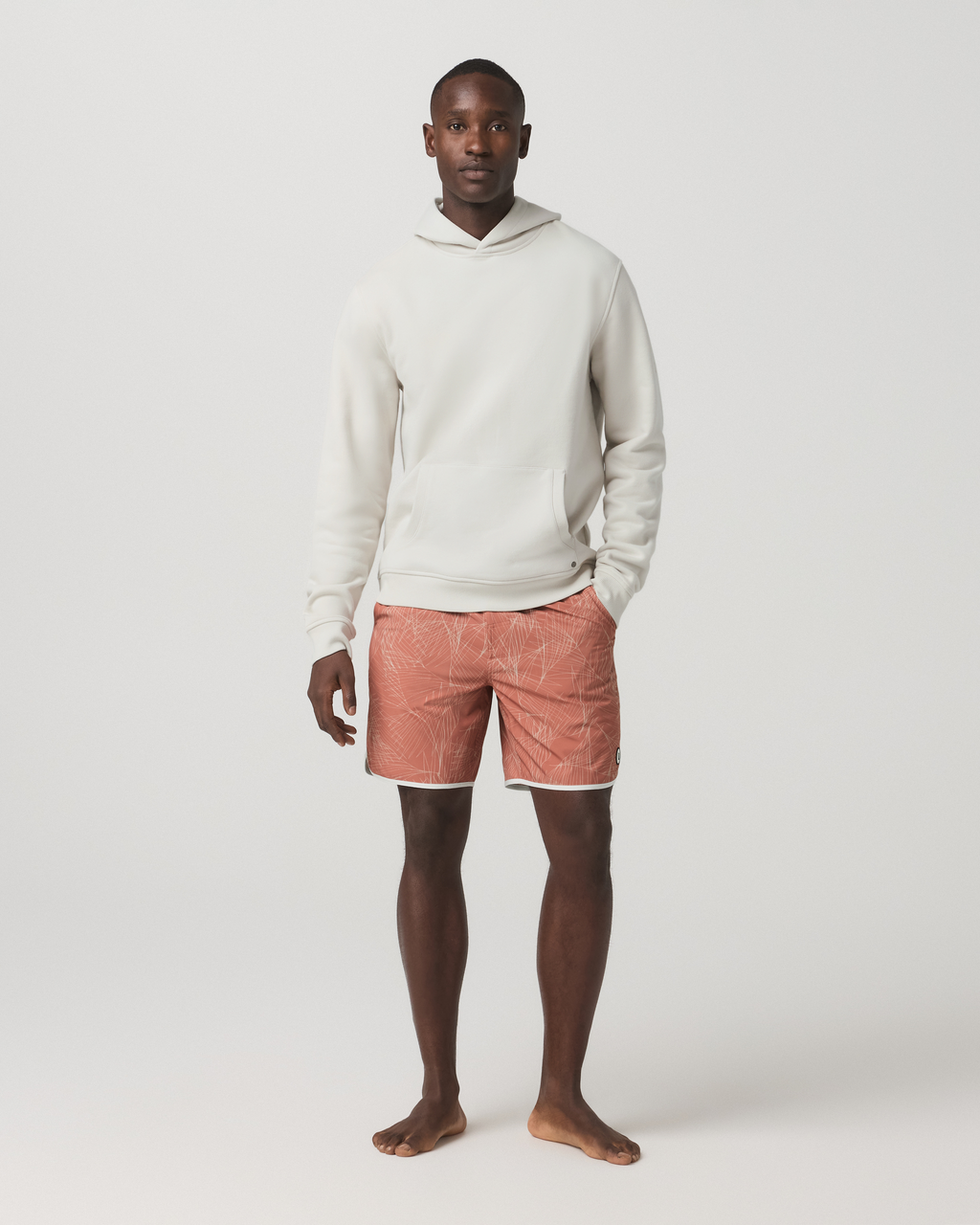 Cruise Boardshort 7 | Vintage Red Palm Shadow