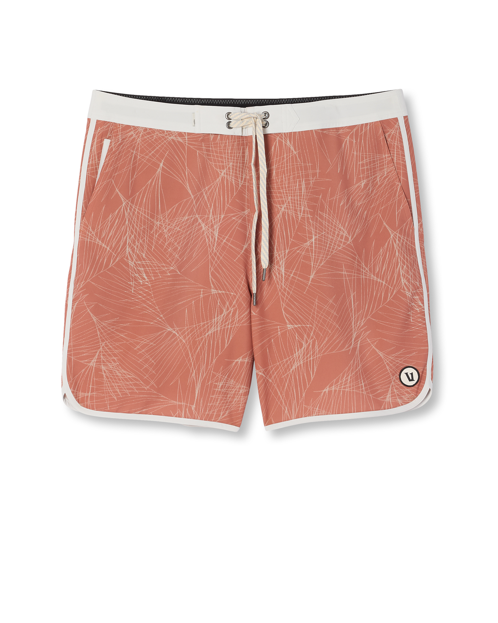 Cruise Boardshort 7 | Vintage Red Palm Shadow