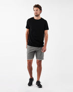 Banks Short Unlined 7 | Grey Linen Texture