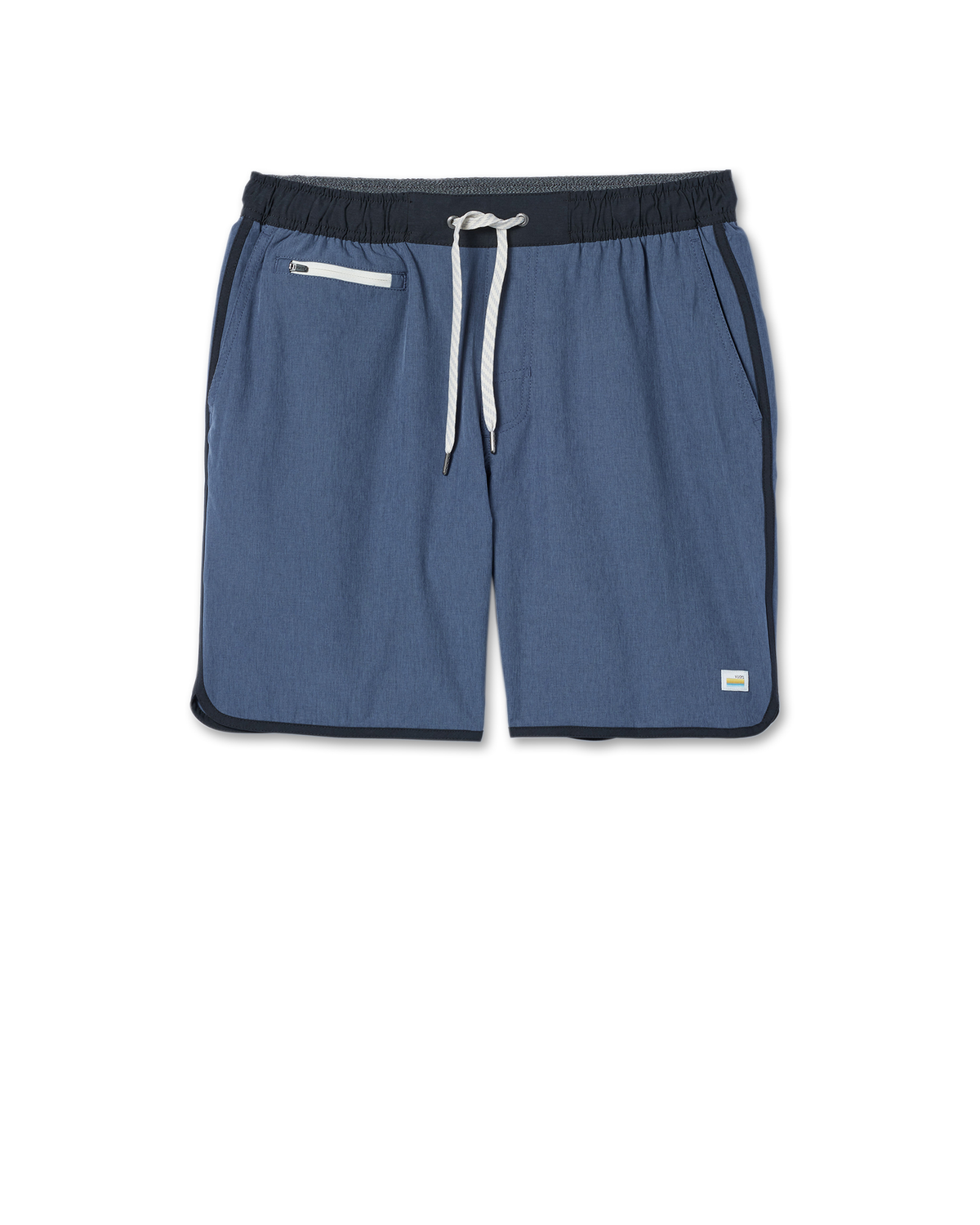 Banks Short Unlined 7 | Azure Linen Texture