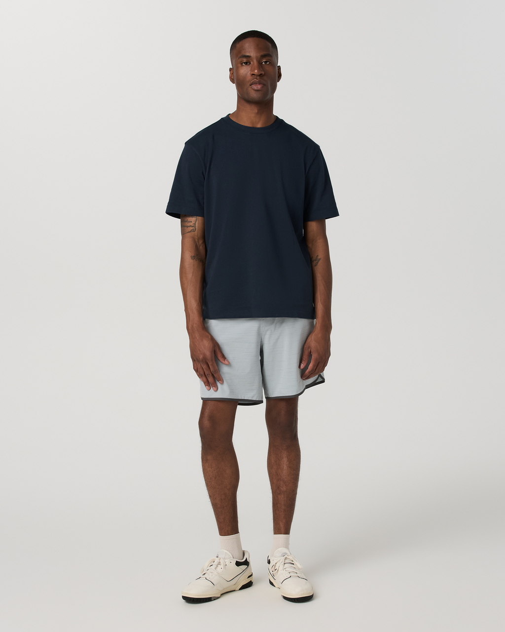 Banks Short Unlined 7 | Blue Haze Slub Stripe