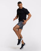 Banks Short Unlined 7 | Charcoal Engineered Stripe