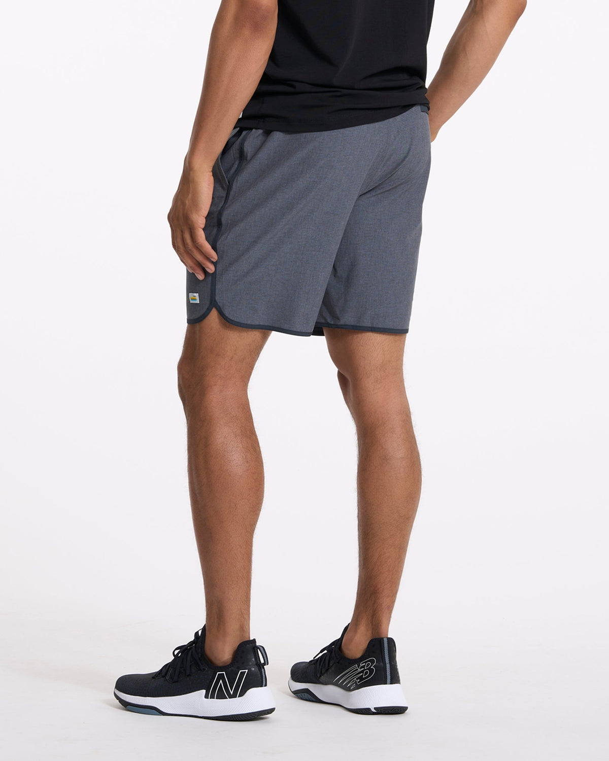 Banks Short Unlined 7 | Charcoal Engineered Stripe