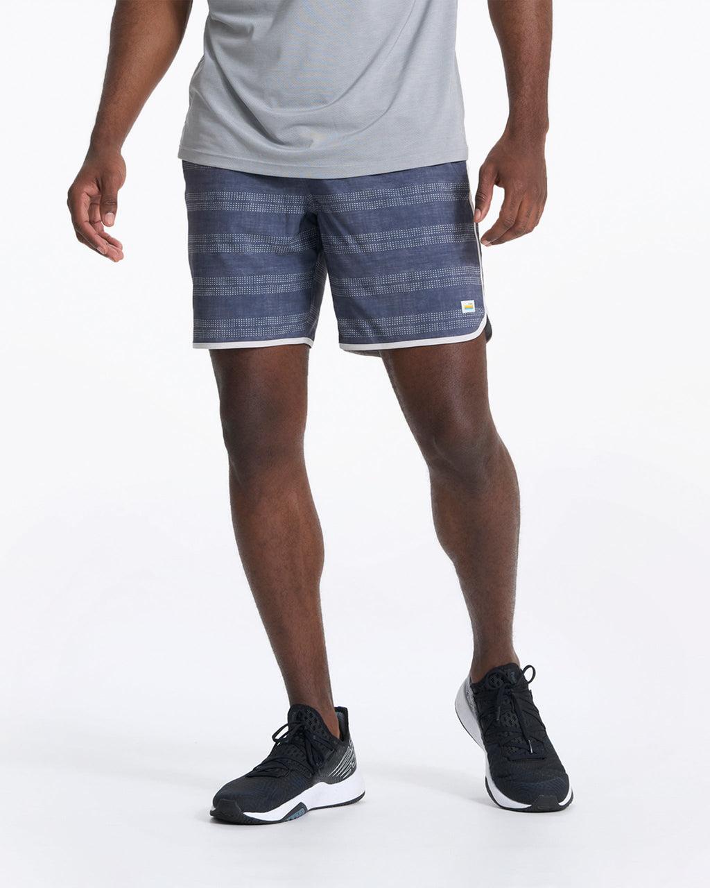Banks Short Unlined 7 | Charcoal Linen Dot