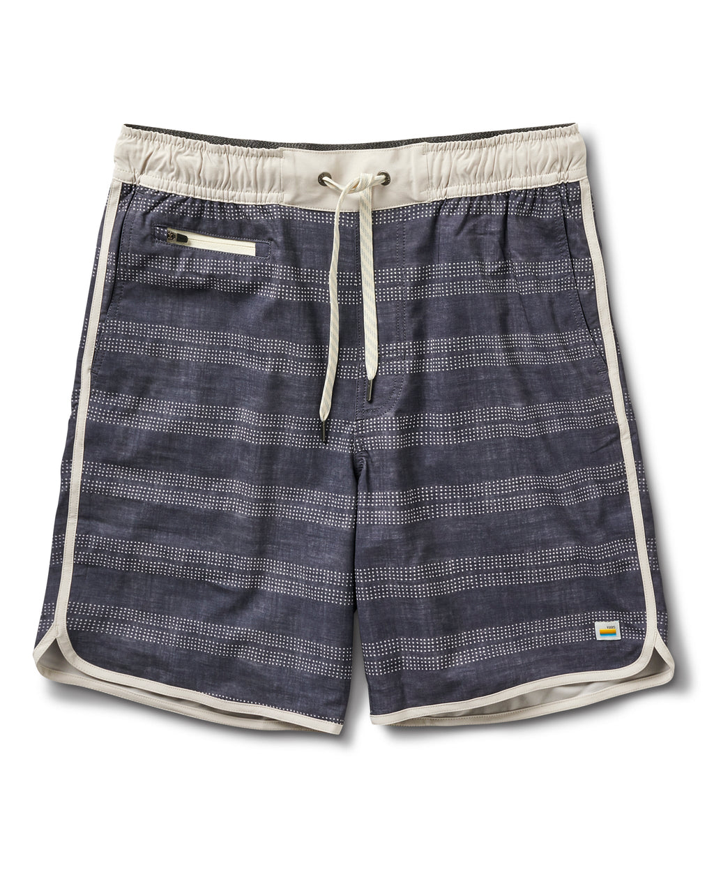 Banks Short Unlined 7 | Charcoal Linen Dot