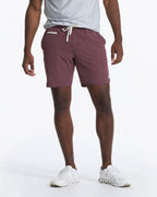Banks Short Unlined 7 | Chestnut Linen Texture