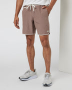 Banks Short Unlined 7 | Clove Linen Texture