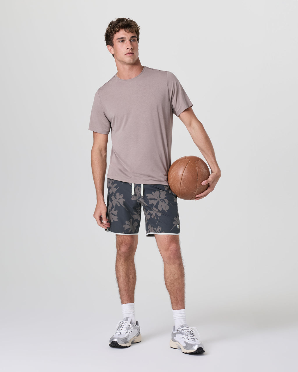 Banks Short Unlined 7 | Dark Pewter Plumeria