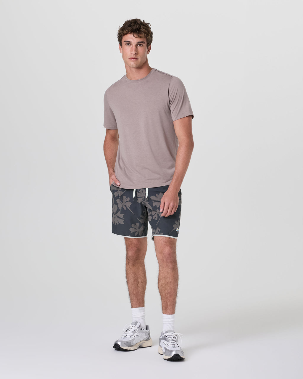 Banks Short Unlined 7 | Dark Pewter Plumeria