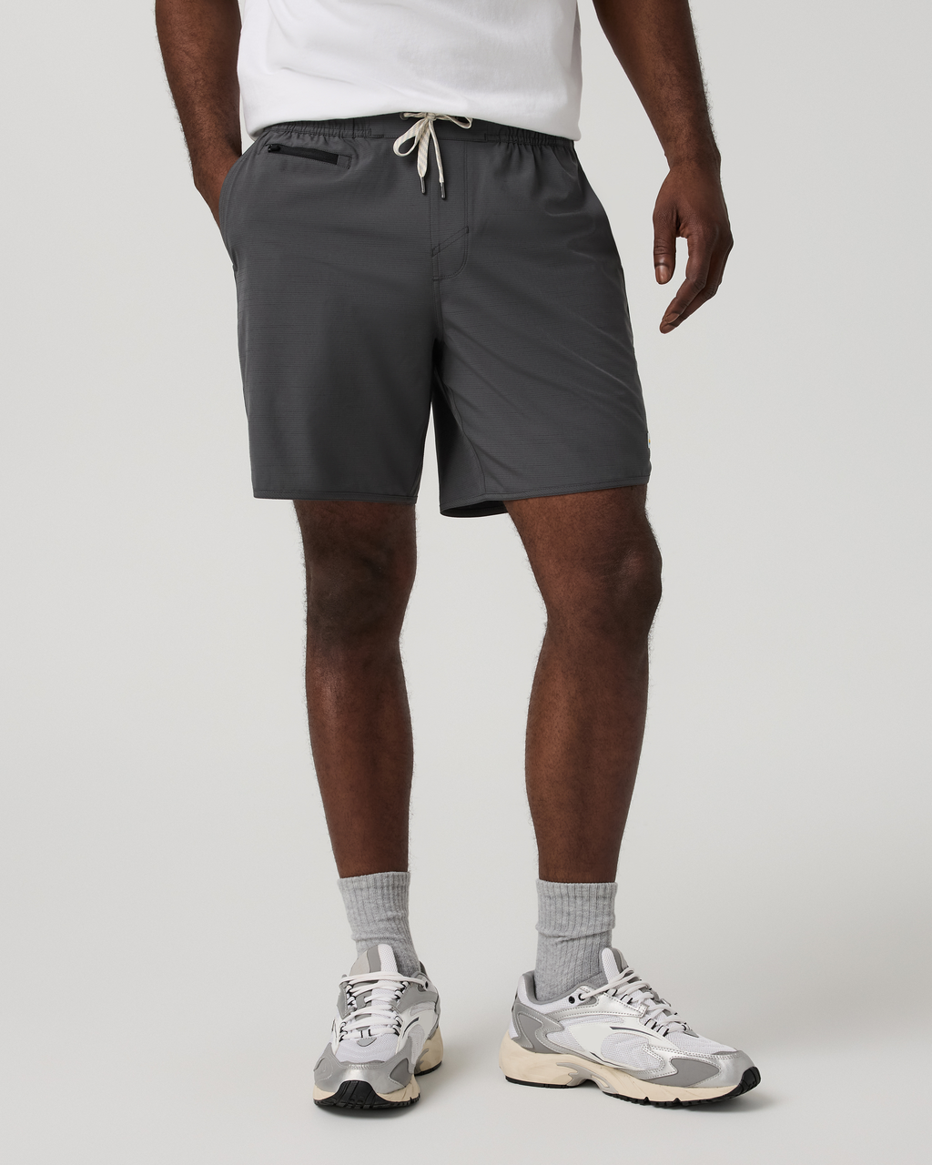Banks Short Unlined 7 | Dark Pewter Slub Stripe