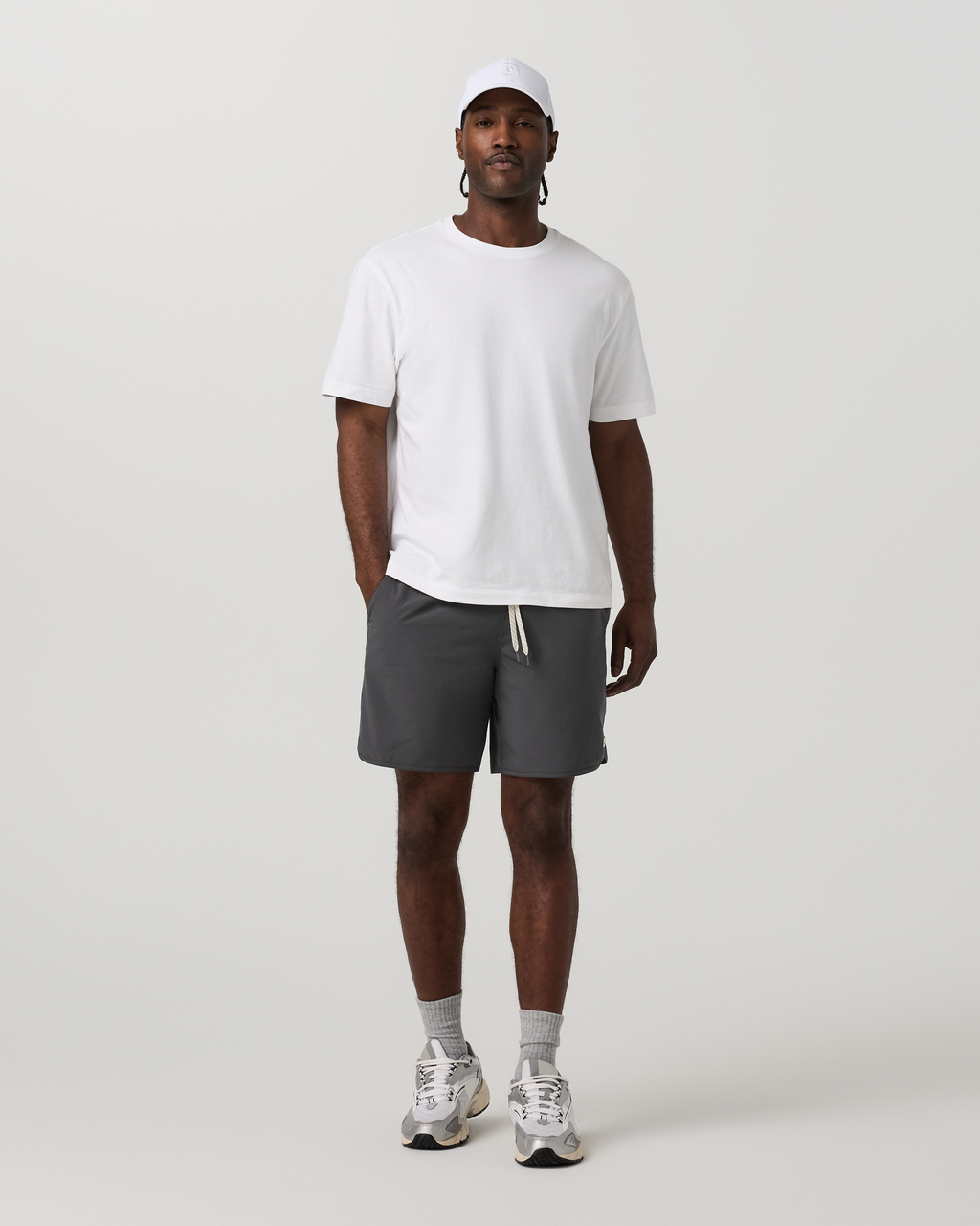 Banks Short Unlined 7 | Dark Pewter Slub Stripe