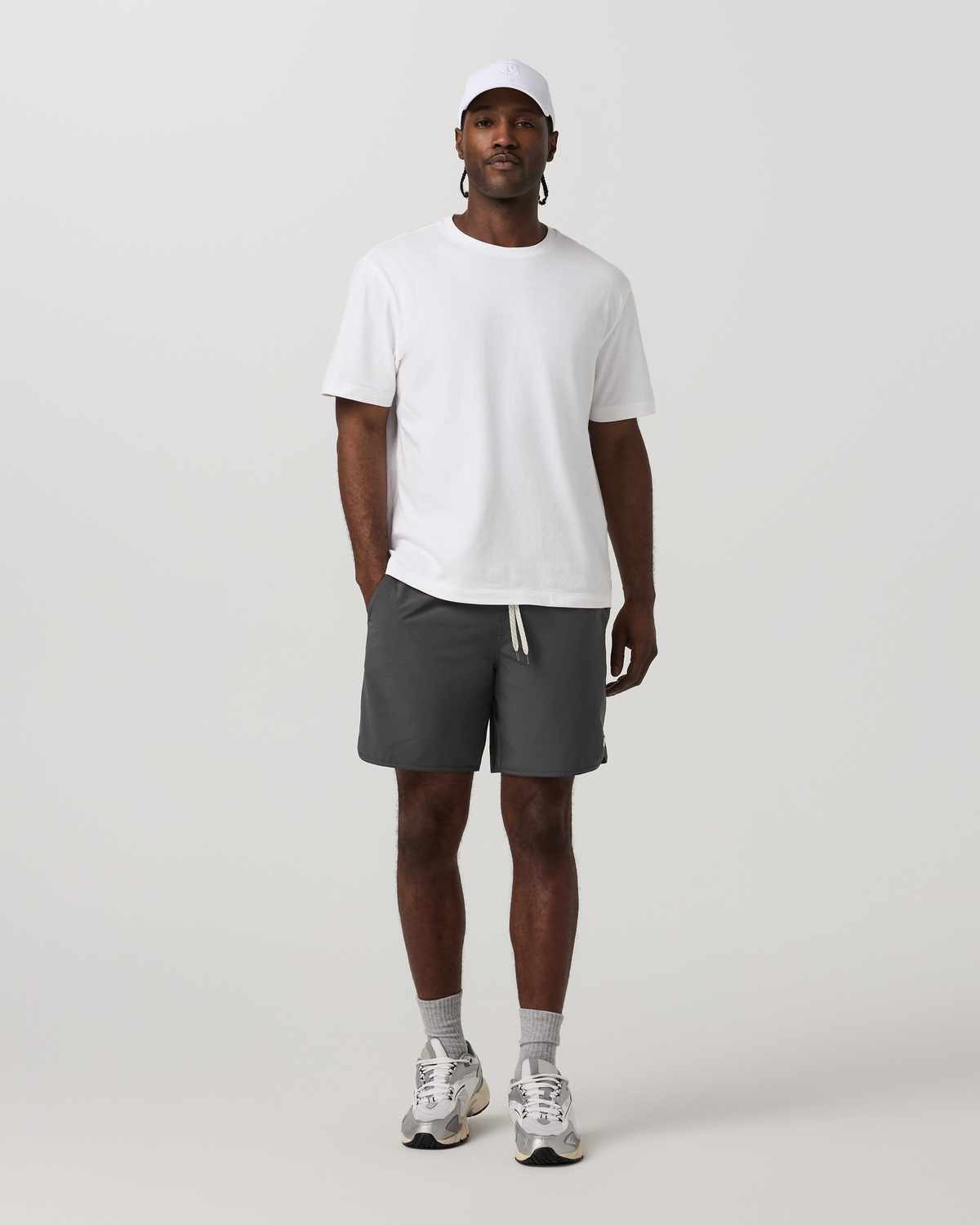 Banks Short Unlined 7 | Dark Pewter Slub Stripe