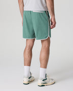 Banks Short Unlined 7 | Hedge Green Linen Texture