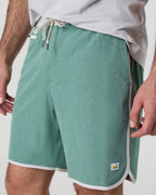 Banks Short Unlined 7 | Hedge Green Linen Texture