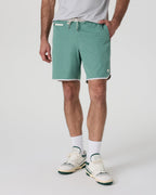 Banks Short Unlined 7 | Hedge Green Linen Texture
