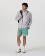 Banks Short Unlined 7 | Hedge Green Linen Texture