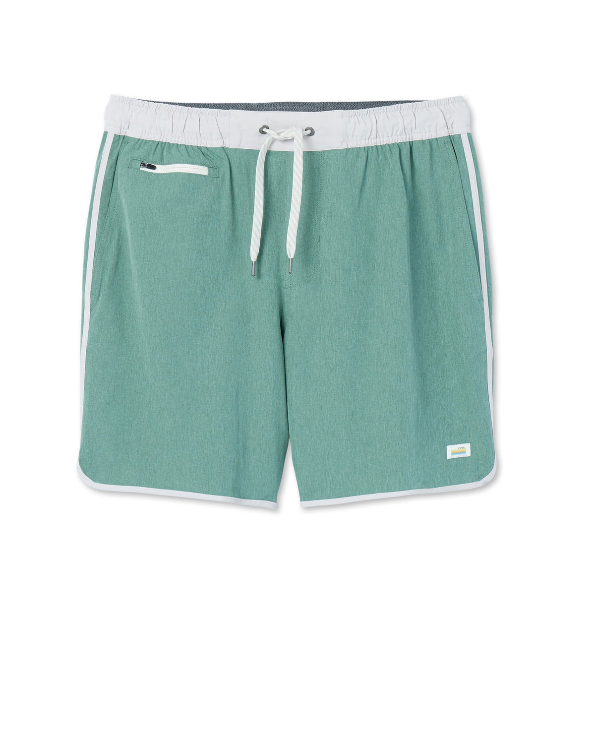 Banks Short Unlined 7 | Hedge Green Linen Texture