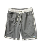 Banks Short Unlined 7 | Grey Linen Texture