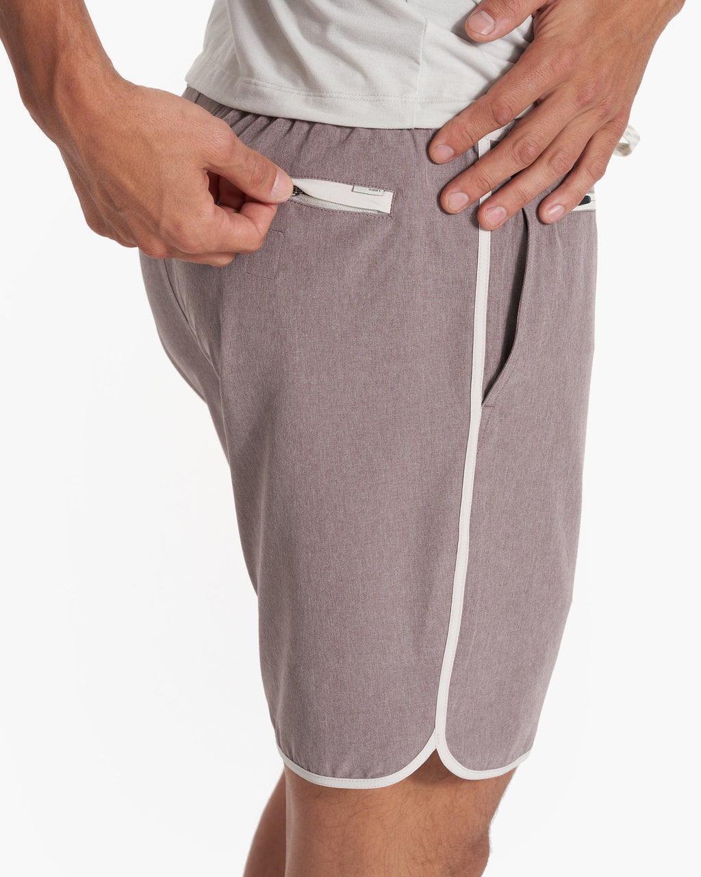Banks Short Unlined 7 | Hazel Linen Texture