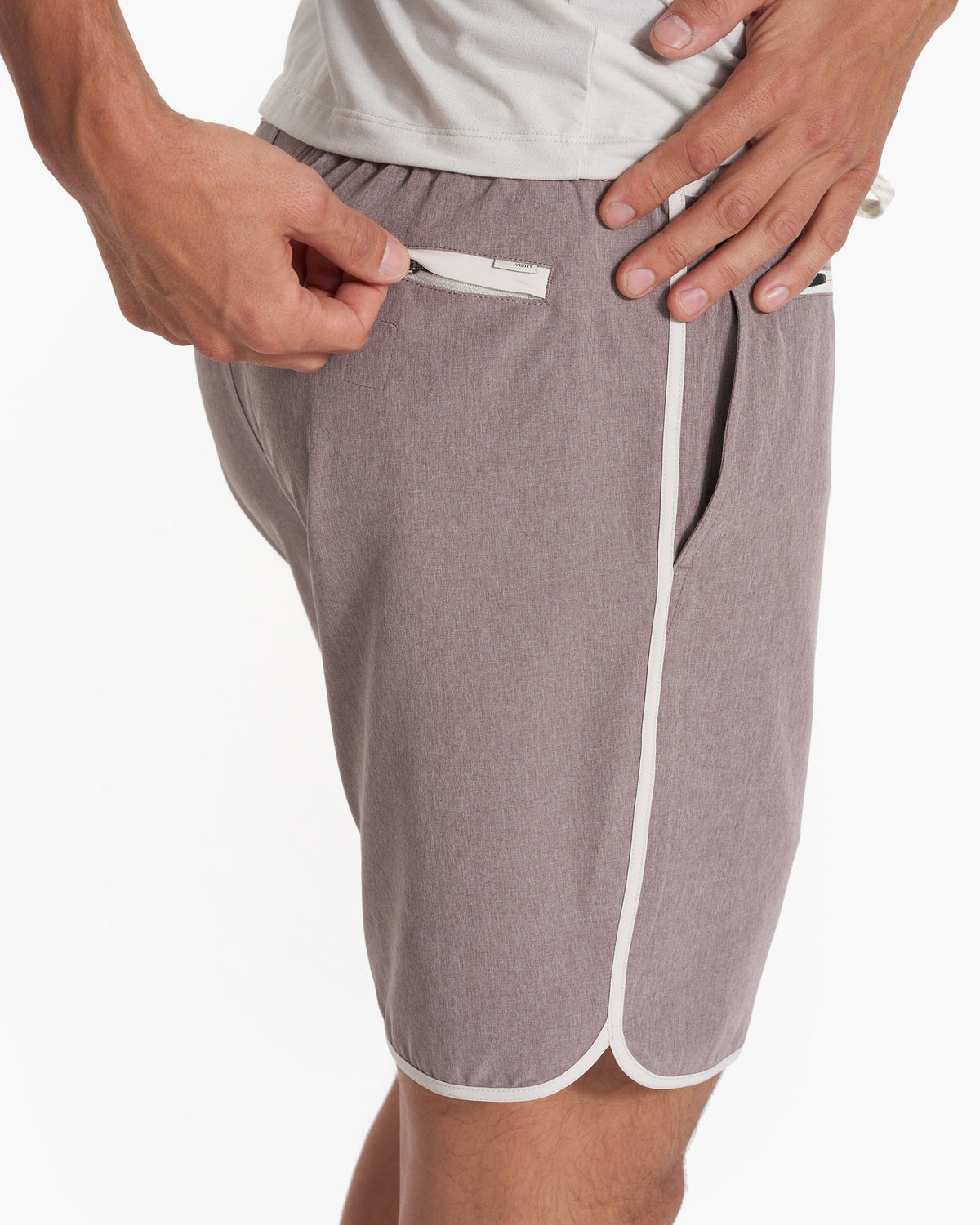 Banks Short Unlined 7 | Hazel Linen Texture