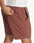 Banks Short Unlined 7 | Hazelnut Linen Texture