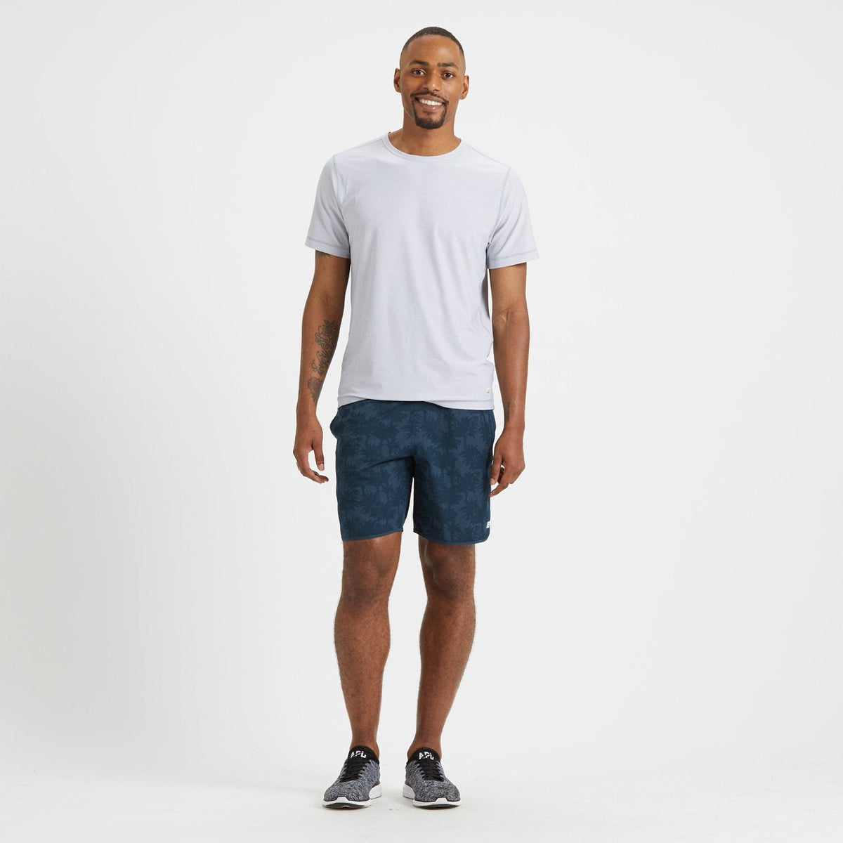 Banks Short Unlined 7 | Indigo Multi Palm